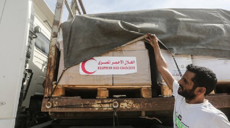 Газа секторына төртінші гуманитарлық көмек керуені келді