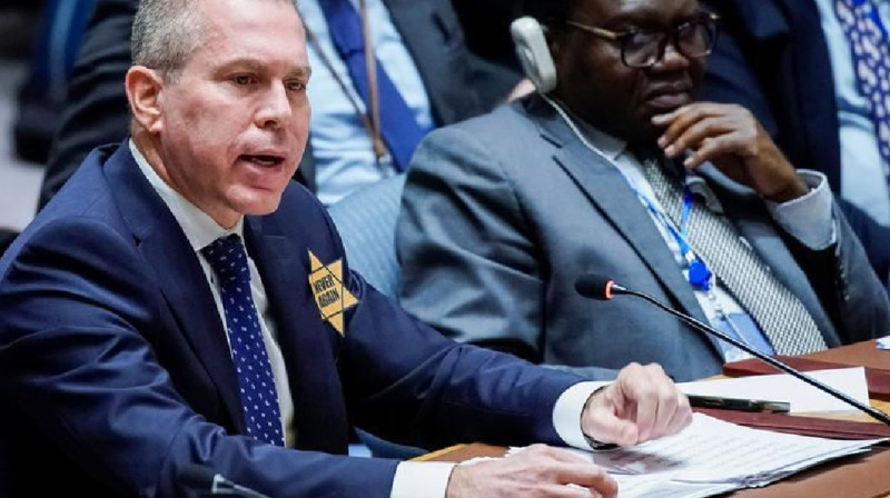 Израиль делегациясы БҰҰ отырысына сары жұлдыз тағып келді