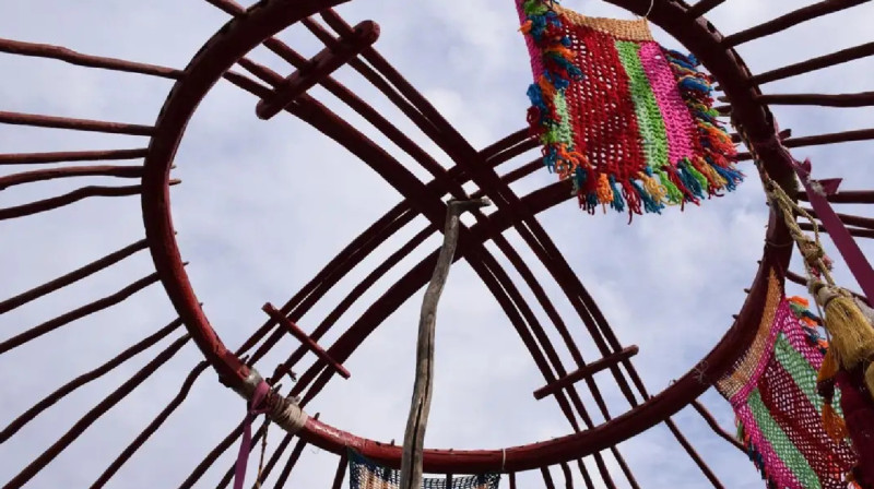 Түркістанда халықтың бірлігін бейнелейтін киіз үй тігілді