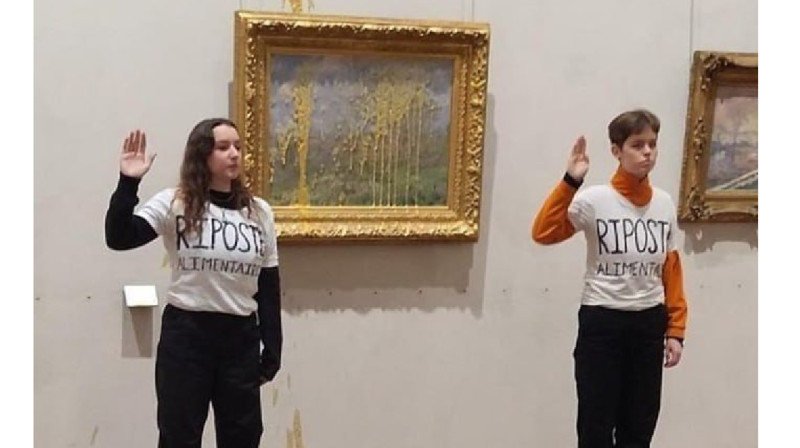Лиондағы Моненің картинасына сорпа шашылды