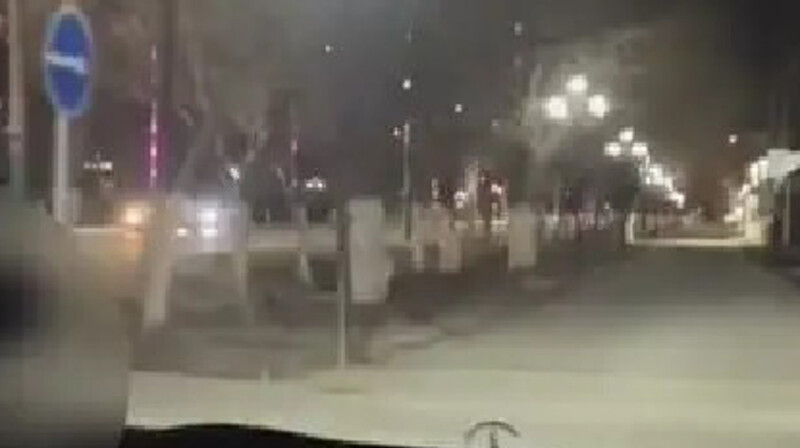 Тротуарда көлікпен жүріп, TikTok-қа видео түсірді
