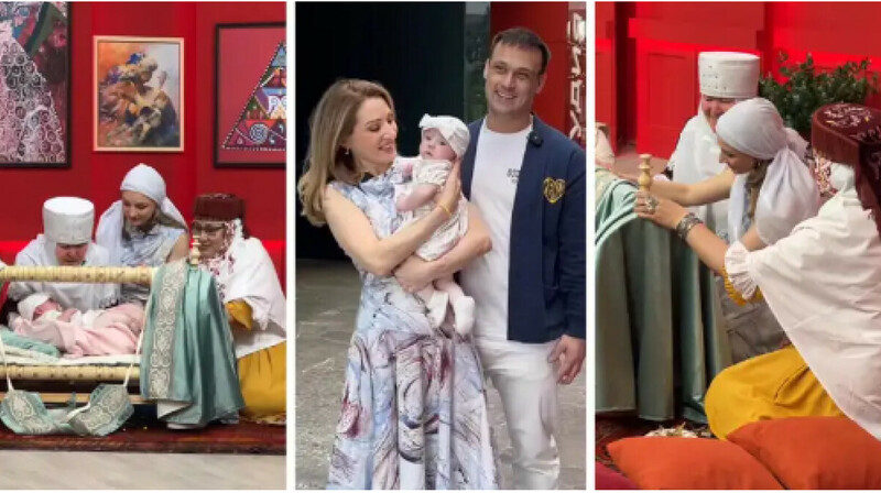 Илья Илин қызына «бесікке бөлеу» рәсімін өткізді