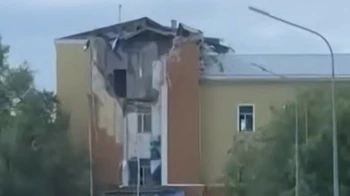Қарағандыда ғимараттың бір бөлігі құлады