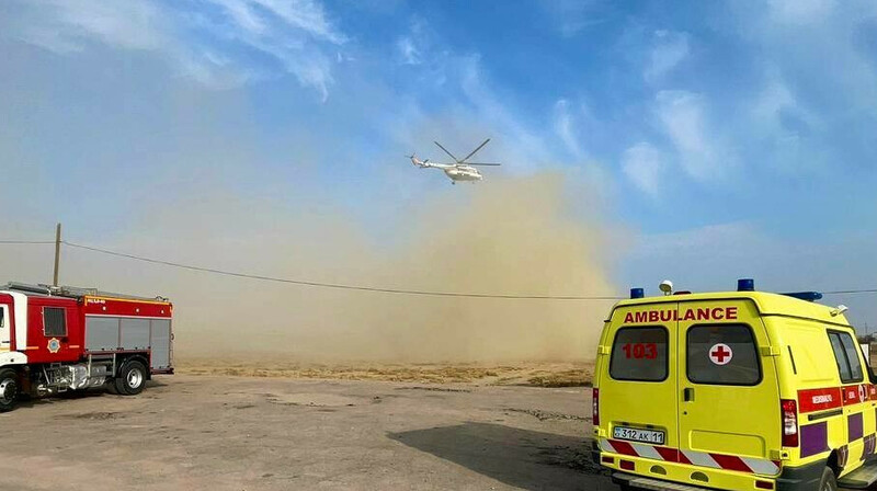 «Түркістан облысындағы өрт»: 7 жасар жеткіншек Шымкентке жеткізілді