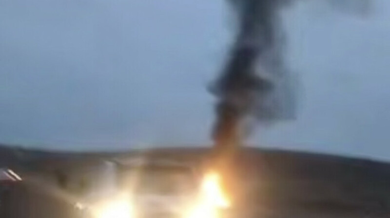 Инкассатор көлігі жол апатынан кейін өртеніп, жүргізуші қаза тапты