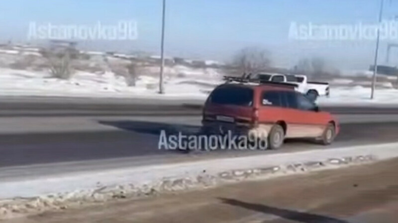 Астанада ер адам итті көліктің артына байлап сүйреген