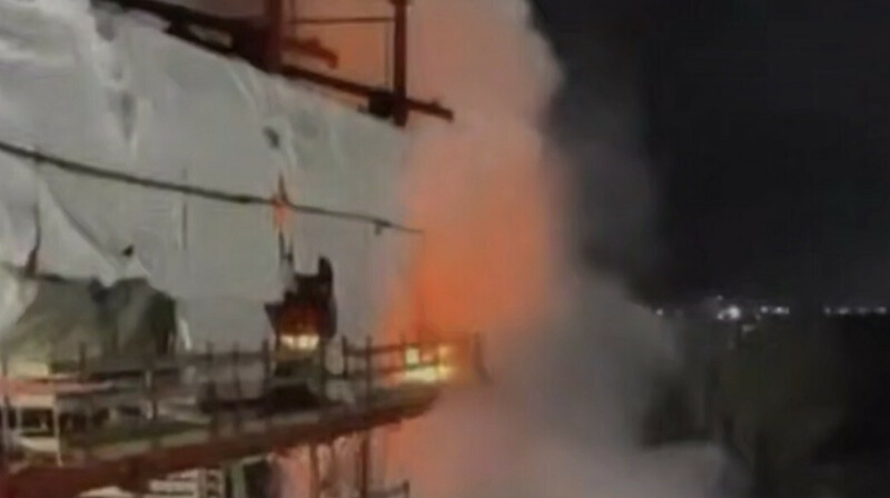 Ертіс өзені арқылы өтетін көпір өртке оранды